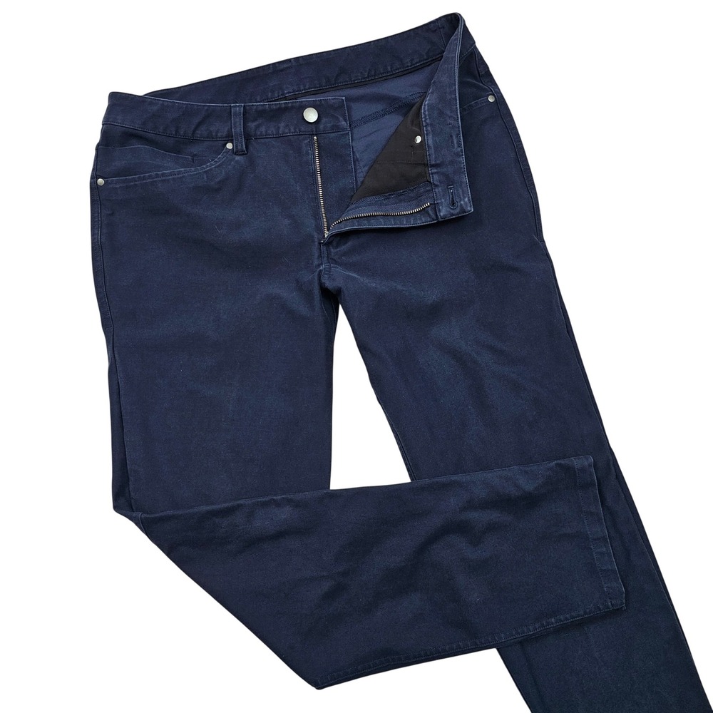 Lululemon‎ ABC Pant Slim Mens 34x30 Navy Blue Canvas Performance Chino Gorpcore